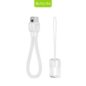 BAVIN CB411 pleteni kabal 15CM TYPE C na LIGHTNING bijeli