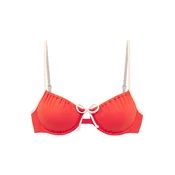 Copenhagen Studios Bikini zgornji del temno oranžna/bela