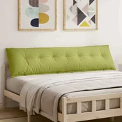 vidaXL Poglavni vzglavnik Svetlo zelena 200 x 19 x 50 cm blago