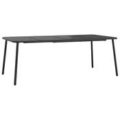 Vidaxl Vrtna miza antracitna 200x100x71 cm jeklo