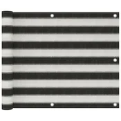 Balkonski zastor HDPE 75 x 300 cm antracit i bijeli