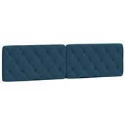 Vidaxl Blazina za vzglavje modra 200 cm žamet