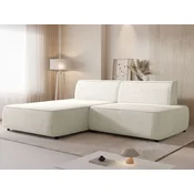 Kotna garnitura Comfivo Soror (Velo 621) Bela, Funkcija spanjeFunkcija spanje, PredalPredal, 254x162x82cm