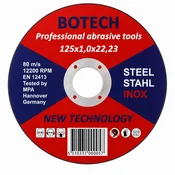 Botech Rezna ploca, Inox, 125x1x22mm
