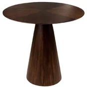 Casa Padrino luxury dining table dark brown A 80 x H. 76 cm - Round solid wood kitchen table - Dining room furniture - Luxury furniture - Luxury furnishings