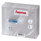 Hama Hama CD ovitek 1 CD/DVD/Blu-Ray Transparentna 5 KOS (Ĺ  x V x G) 140 x 124 x 10.4 mm 00044748