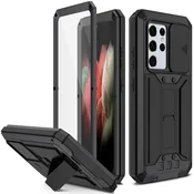 JUST Futrola za Samsung Galaxy S21 Ultra, CamShield Slide, oklopna, crna