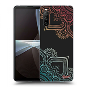 Silikonski črni ovitek za Sony Xperia 10 III - Flowers pattern