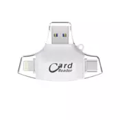 Citac kartica SD microSD na Type C Lightning USB 2.0 JWD-84 beli
