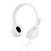 STREETZ H300 Slušalice s mikrofonom, sklopive, 3,5 mm prikljucak, 1 tipka daljinski, 1,5 m, bijele
