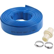 shumee PVC ploščata vrtna cev za vodne črpalke 20 m x 38 mm hitri priključek KATSU 664445