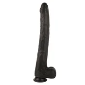 SuperLove Extra Long Realistic Silicone Dildo Black Large