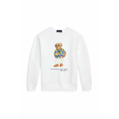 Otroški bombažen pulover Polo Ralph Lauren bela barva