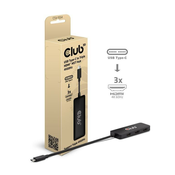Club3D čvorište MST USB-C na 3xHDMI, Jednostruko: 8K30Hz, Trostruko: 4K60Hz