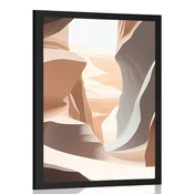 Plakat kanjon v Arizoni - 40x60 black