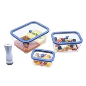 Status Viva set vakuumskih posuda, 4-dijelni, plavo-lila (0,5 L, 1,4 L, 2,6 L, BVP50)