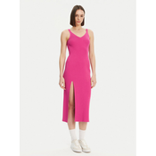 Lacoste Pletena obleka EF9270 Roza Slim Fit