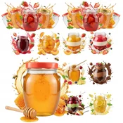 shumee 50x stekleni kozarec amfora 145 ml sladice zelišča marmelada v prahu med z navojnim pokrovčkom