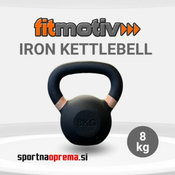 Fitmotiv Iron Kettlebell 8 kg – kettlebell utež iz litega železa