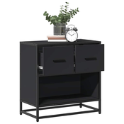 Nocni ormaric crni 60x31x60 cm Konstruirano drvo i metal