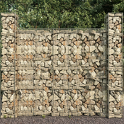 vidaXL Gabionski zid s poklopcem od pocinčanog čelika 600x50x200 cm