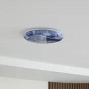 Lindby LED stropna svetilka Orbi, 48 cm, modra/bela, plastika - Dnevna soba/jedilnica - modra, bela