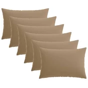 vidaXL Prevleka za blazino 6 kos HEERLEN Taupe 50 x 80 cm Poliester