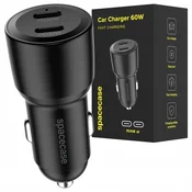 60W hitri USB avtomobilski polnilnik z dvojnim avtomobilskim adapterjem