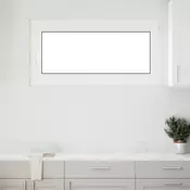 vidaXL Okno za klet RISOR Bela 120 x 60 cm PVC in steklo