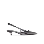 Calvin Klein Salonarji Kitten Heel Pump Sling Mirr Lth HW0HW03275 Črna