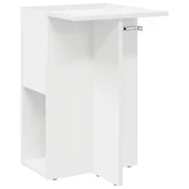 Vidaxl Stranska miza Bela 35 x 40 x 55 cm Konstruiran les