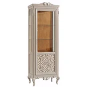 Casa Padrino Luxury Baroque Showcase Gray/Cream/Brown - Handmade Italian Baroque Style Display Cabinet - Italian Baroque Furniture - Baroque Style Furniture - Luxury Quality - Made in Italy
