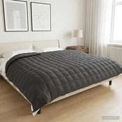 vidaXL Težka odeja Antracit 220 x 235 cm 15 kg 100% Bombaž 205T