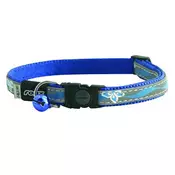 ROGZ Reflektujuca ogrlica za mace NIGHT CAT, BLUE FLORAL