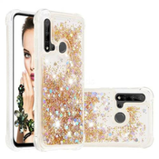 Futrola s tekucim šljokicama za Huawei P20 Lite 2019 - Zlatna KP19442