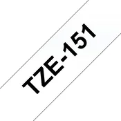 BROTHER Brother Tze-151 združljiv laminirani trak - 24 mm x 8 metrov črn/prozoren, (21405176)