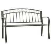 Vidaxl Vrtna klop siva 120 cm jeklo