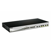 D-Link DXS-1210-12SC/E mrežni prekidac Upravljano L2 10G Ethernet (100/1000/10000) 1U Crno, Srebro