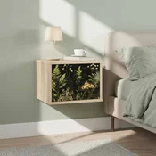 vidaXL Stenska nočna omarica RHENEN Sonoma hrast 36 x 33 x 25 cm