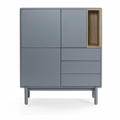 Modra/siva visoka komoda 100x120 cm Corvo – Teulat
