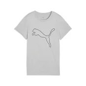 PUMA Train All Day Essentials Heather Logo Tee Women, Clothing, Light Gray Heather, 3XL