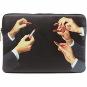 Ovitek za laptop TOILETPAPER LIPSTICKS, 34,5 x 25 cm, črna, Seletti