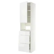 METOD / MAXIMERA Visoki element za ugradb uredaje, bijela/Voxtorp visoki sjaj/bijela, 60x60x240 cm