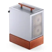 PC ohišje Jonsbo T7, Midi-Tower, mATX, Srebrna/Les