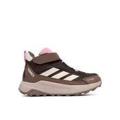 Trekking čevlji adidas Terrex Anylander Mid Climaproof Children Hiking Shoes KJ2670 Rjava