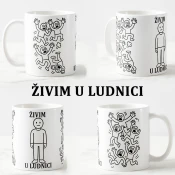 Keramicka šolja Živim u ludnici