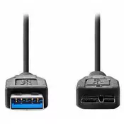 Nedis USB kabel | USB 3.2 Gen 1 | USB-A moški | USB Micro-B moški | 5 Gbps | Ponikljano | 1,00 m | Okrogla | PVC | Modra | Oznaka