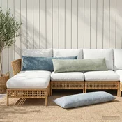 vidaXL Blazina HEERLEN Modra 40 x 145 cm Kovinska tkanina