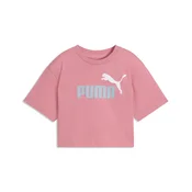 Essentials 2 Colour No. 1 PUMA Logo Short Length Tee Youth, Age, Wild Pink, 15-16Y