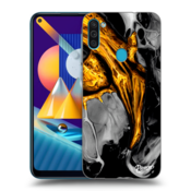 Silikonska prozirna maskica za Samsung Galaxy M11 - Black Gold